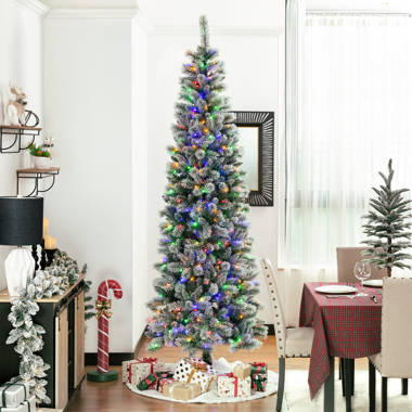 Frosted artificial christmas sale tree